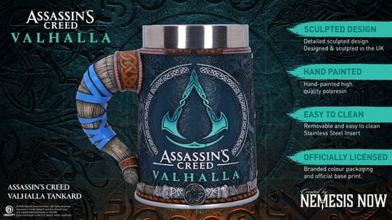 Assassin's Creed Valhalla Tankard video showing Viking-inspired detailing and finish