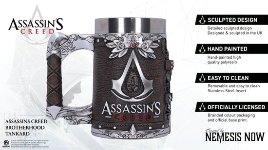 Assassin's Creed Tankard of the Brotherhood video showing Hidden Blade-inspired detailing and finish