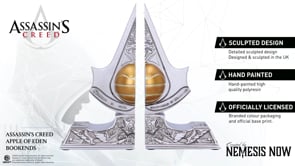 Assassin's Creed Apple of Eden Bookends video showing detailed sculpting and iconic Assassin symbolism