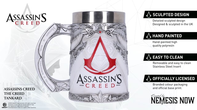Assassin's Creed The Creed Tankard video showing detailed Brotherhood-inspired design
