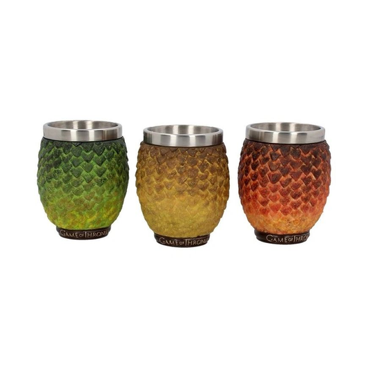 Game of Thrones Drogon, Rhaegal, Viserion Dragon Egg Shot Glasses