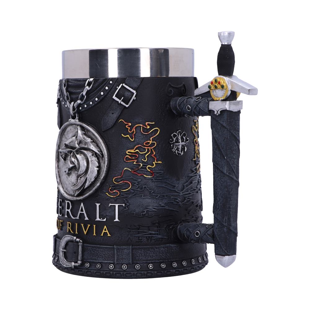 Side view of The Witcher School of the Wolf tankard