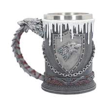 Load image into Gallery viewer, Game of Thrones House Stark Tankard 14.7cm
