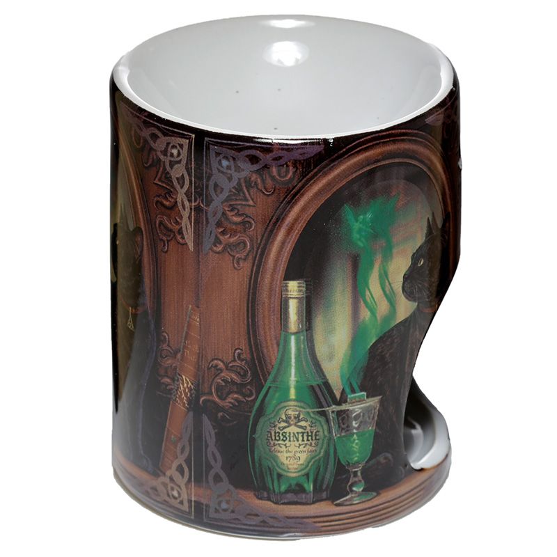 Lisa Parker Ceramic Absinthe Cat Oil Burner