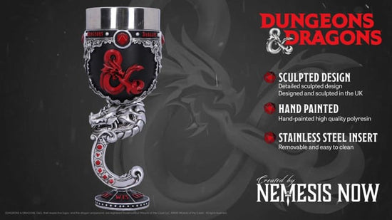Dungeons & Dragons Goblet video showing intricate detail and fantasy design