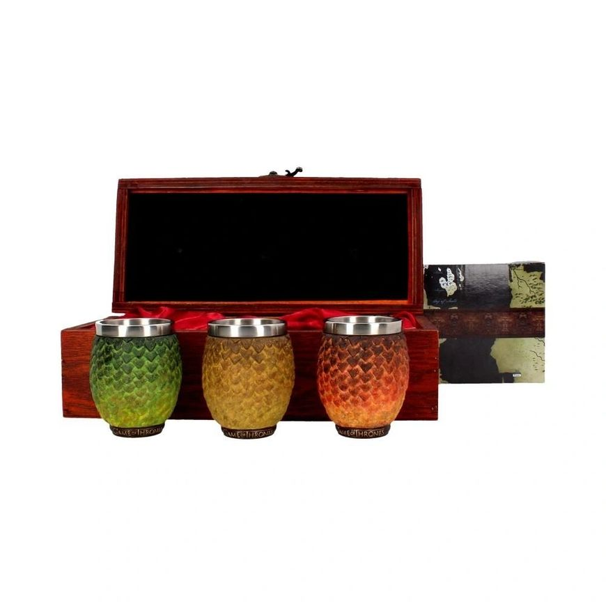 Game of Thrones Drogon, Rhaegal, Viserion Dragon Egg Shot Glasses