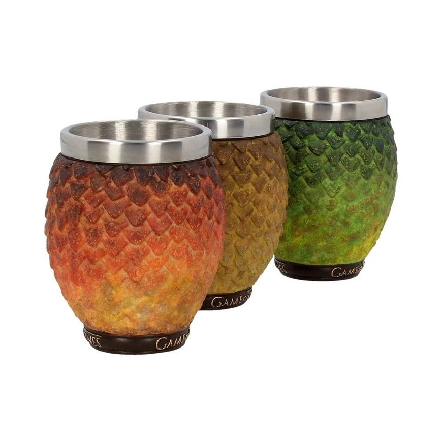 Game of Thrones Drogon, Rhaegal, Viserion Dragon Egg Shot Glasses