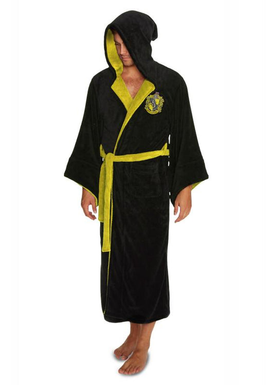 Unisex Harry Potter Hufflepuff Fleece Bathrobe Men or Women