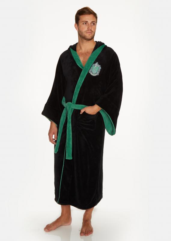 Unisex Harry Potter Slytherin Fleece Bathrobe Men or Women