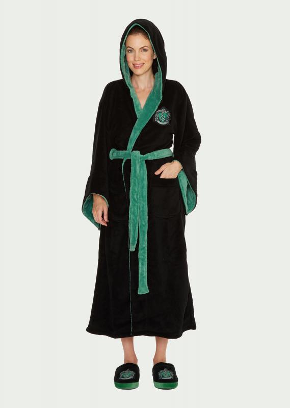 Unisex Harry Potter Slytherin Fleece Bathrobe Men or Women