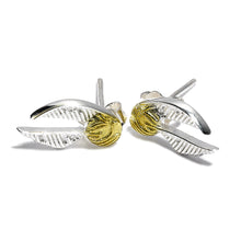 Load image into Gallery viewer, Harry Potter Sterling Silver Golden Snitch Stud Earrings
