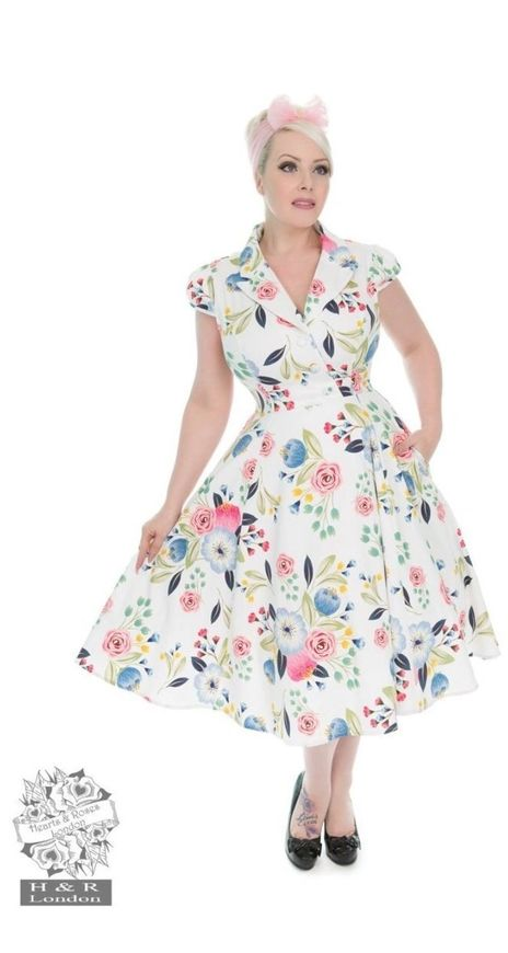 Hearts & Roses White Blossom Tea Dress