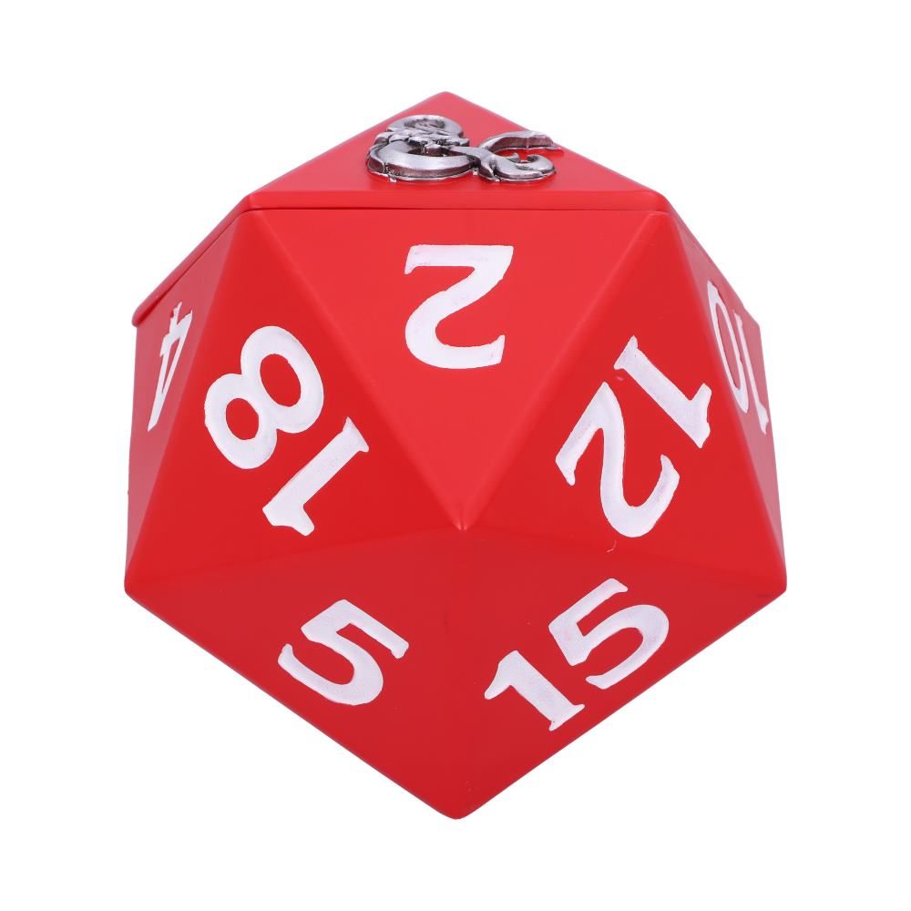 Dungeons & Dragons ampersand logo inside dice box