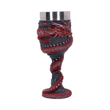 Load image into Gallery viewer, Dragon Coil Goblet Red 20cm
