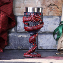 Load image into Gallery viewer, Dragon Coil Goblet Red 20cm
