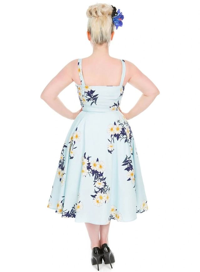 Hearts & Roses Vintage Blue Daisy Dress