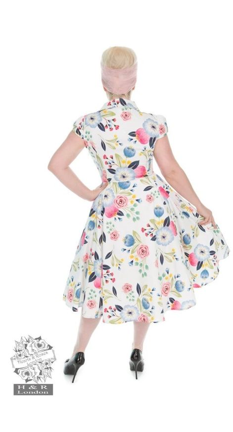 Hearts & Roses White Blossom Tea Dress