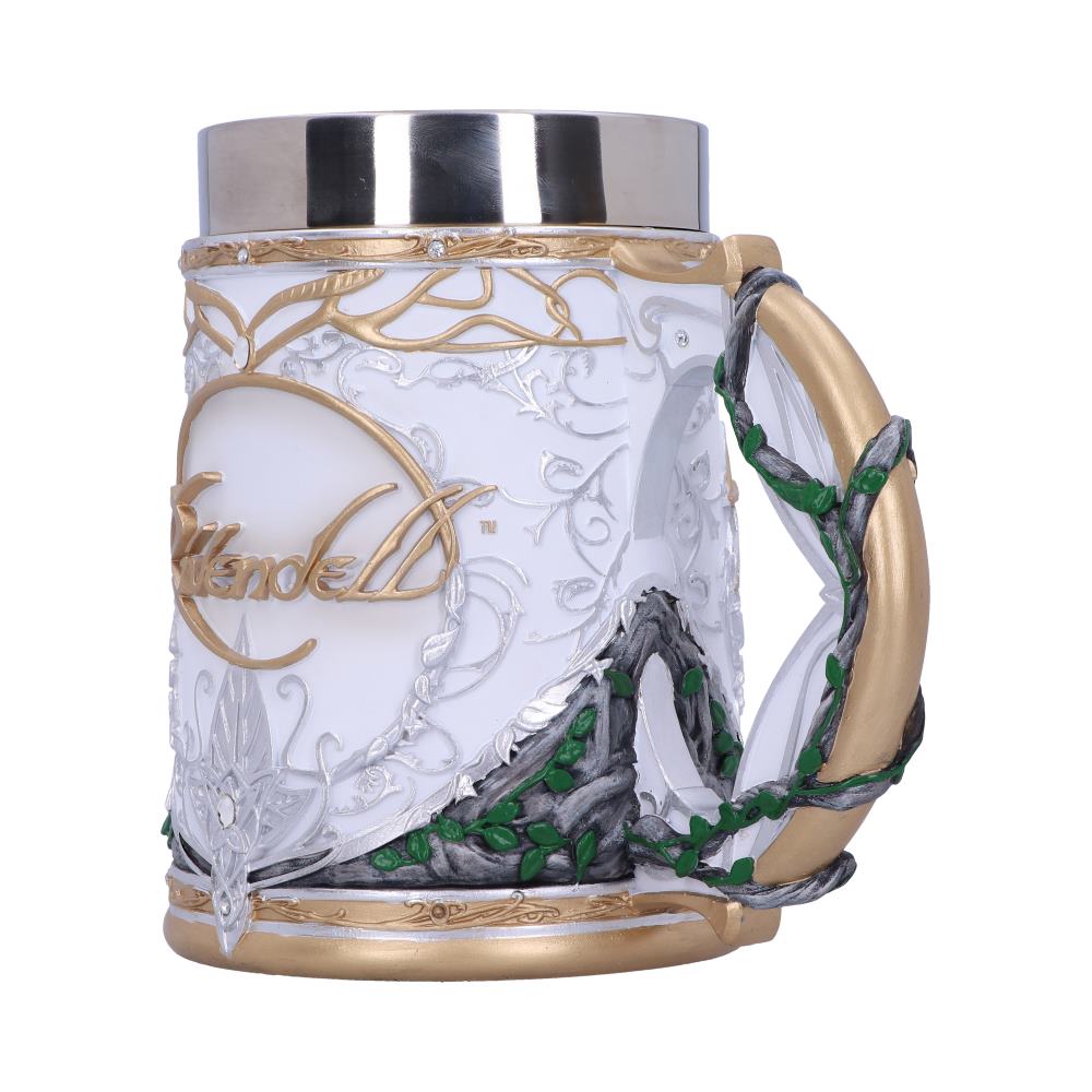 Side view of Lord of the Rings Rivendell tankard