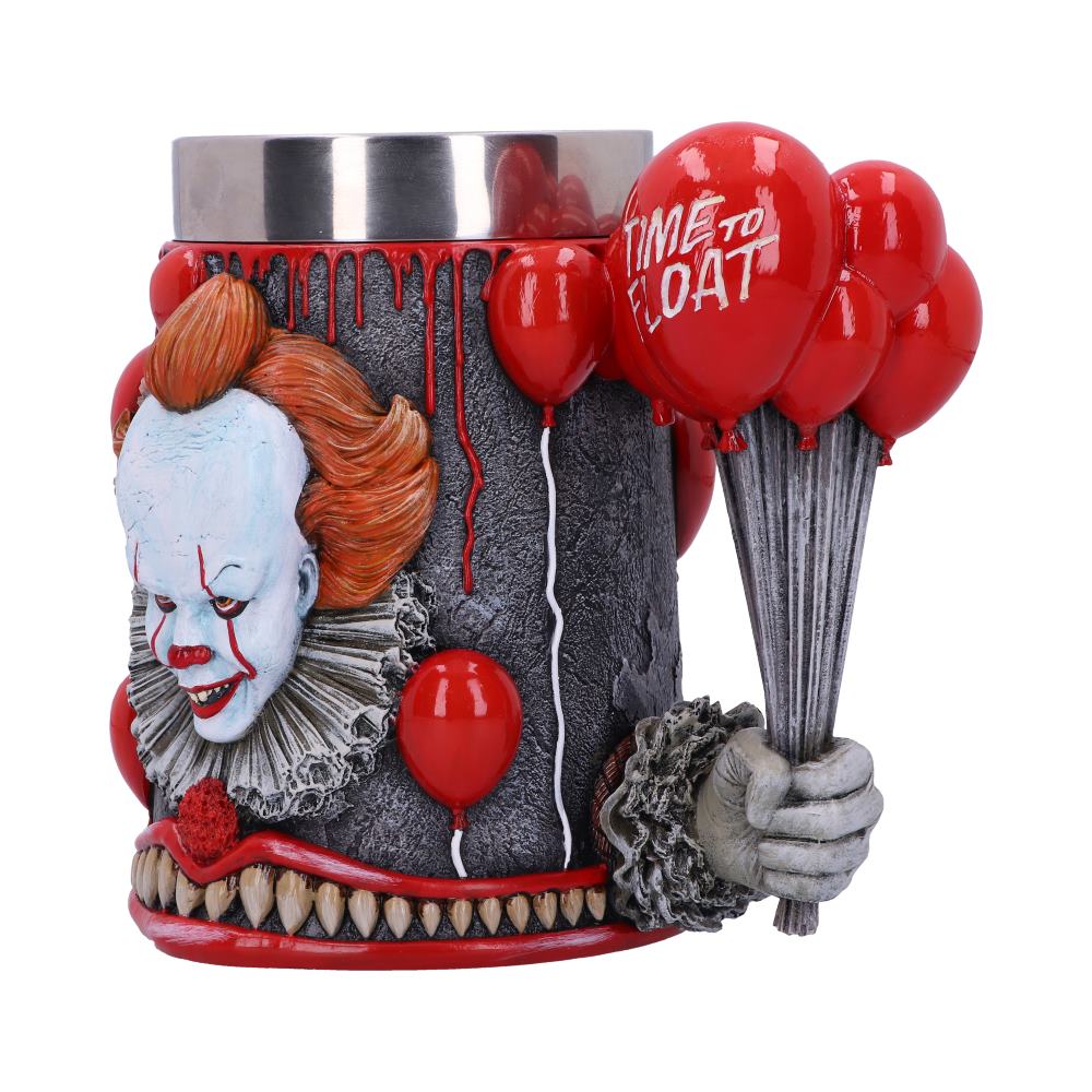 Side view of Pennywise IT Time To Float collectible tankard
