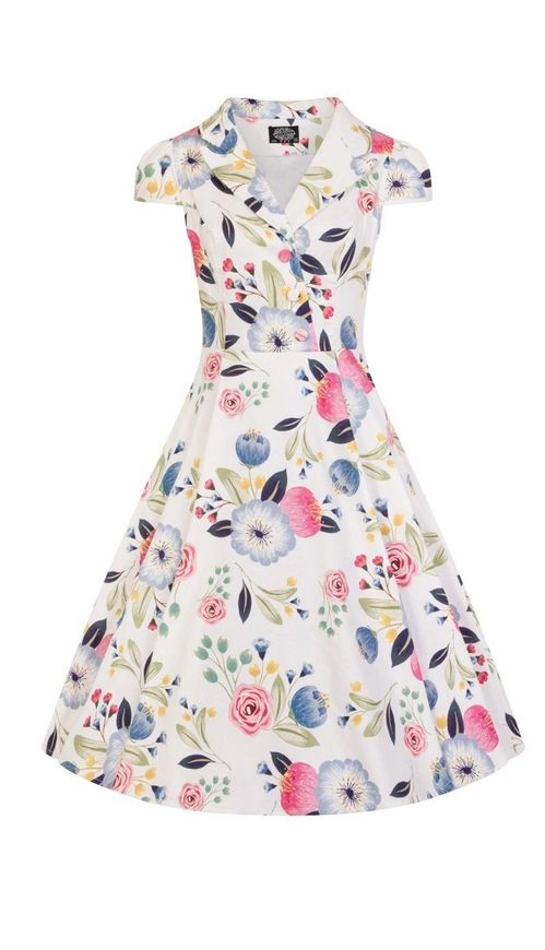 Hearts & Roses White Blossom Tea Dress