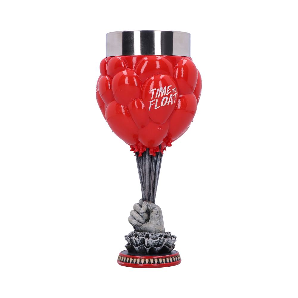 Back view of the IT™ Time To Float Goblet showing balloon detailing and hand-painted finish