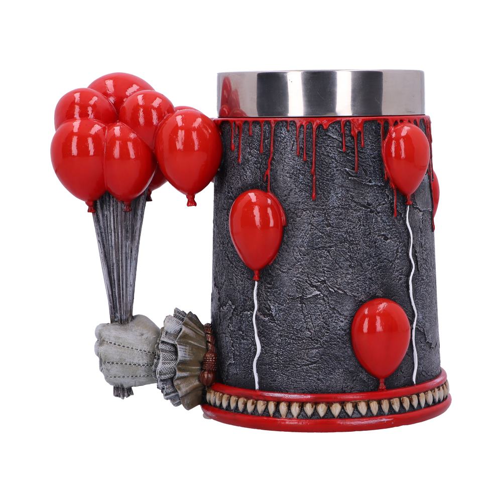 Back view of the IT™ Time To Float Tankard showing red balloon detailing and hand-painted finish
