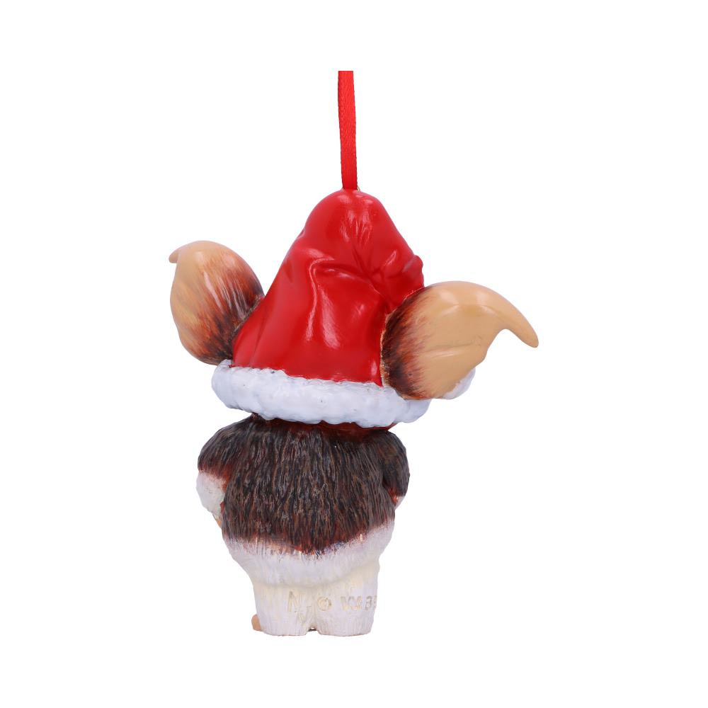 Back view of the Gremlins™ Gizmo™ Santa Hanging Ornament showing detailed sculpting and hand-painted finish