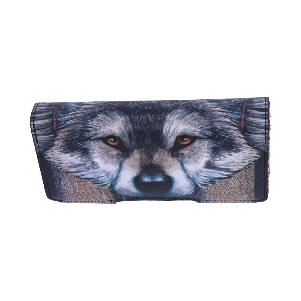 Guardian Wolf Embossed Purse by Lisa Parker 18.5cm