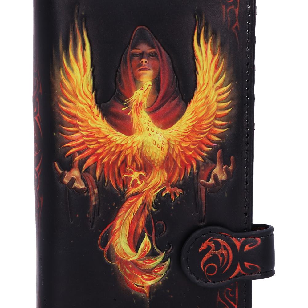 Phoenix Rising Embossed Purse by Anne Stokes 18.5cm