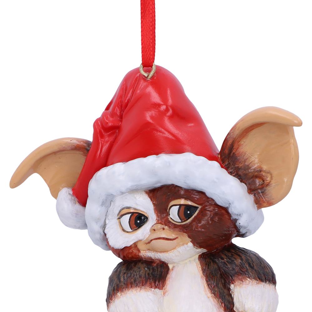 Gizmo wearing Santa hat hanging decoration