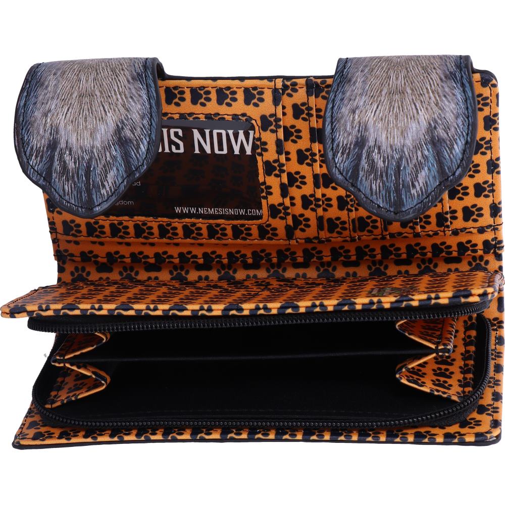 Guardian Wolf Embossed Purse by Lisa Parker 18.5cm