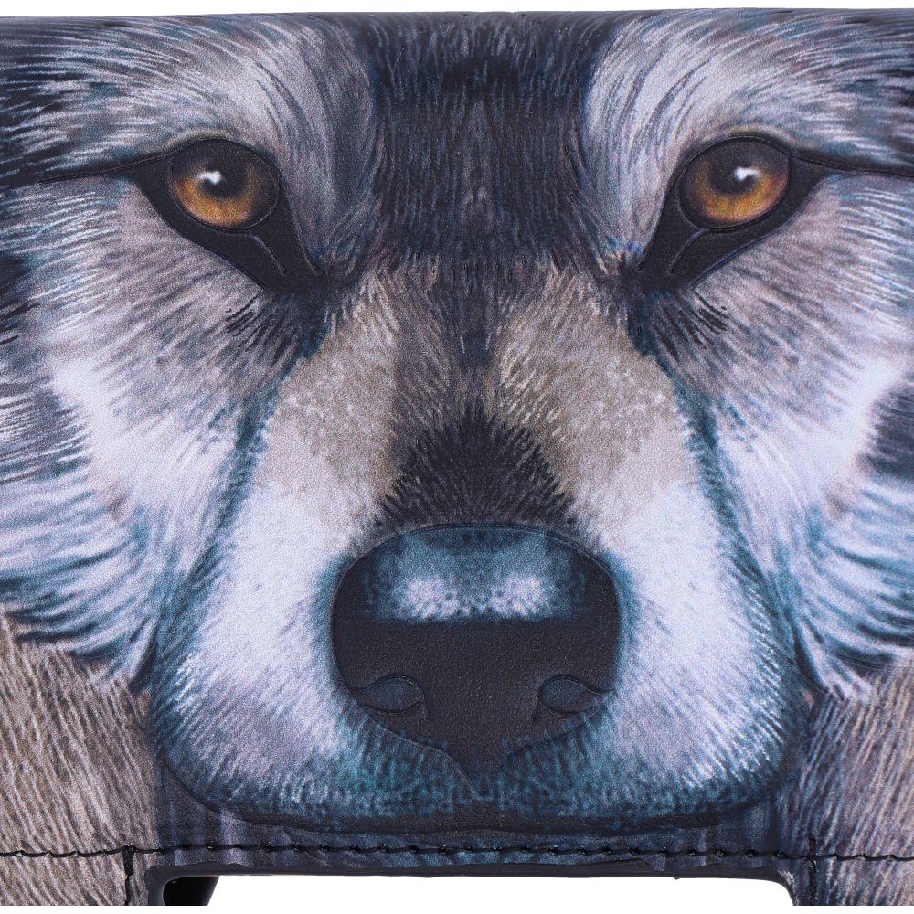 Guardian Wolf Embossed Purse by Lisa Parker 18.5cm