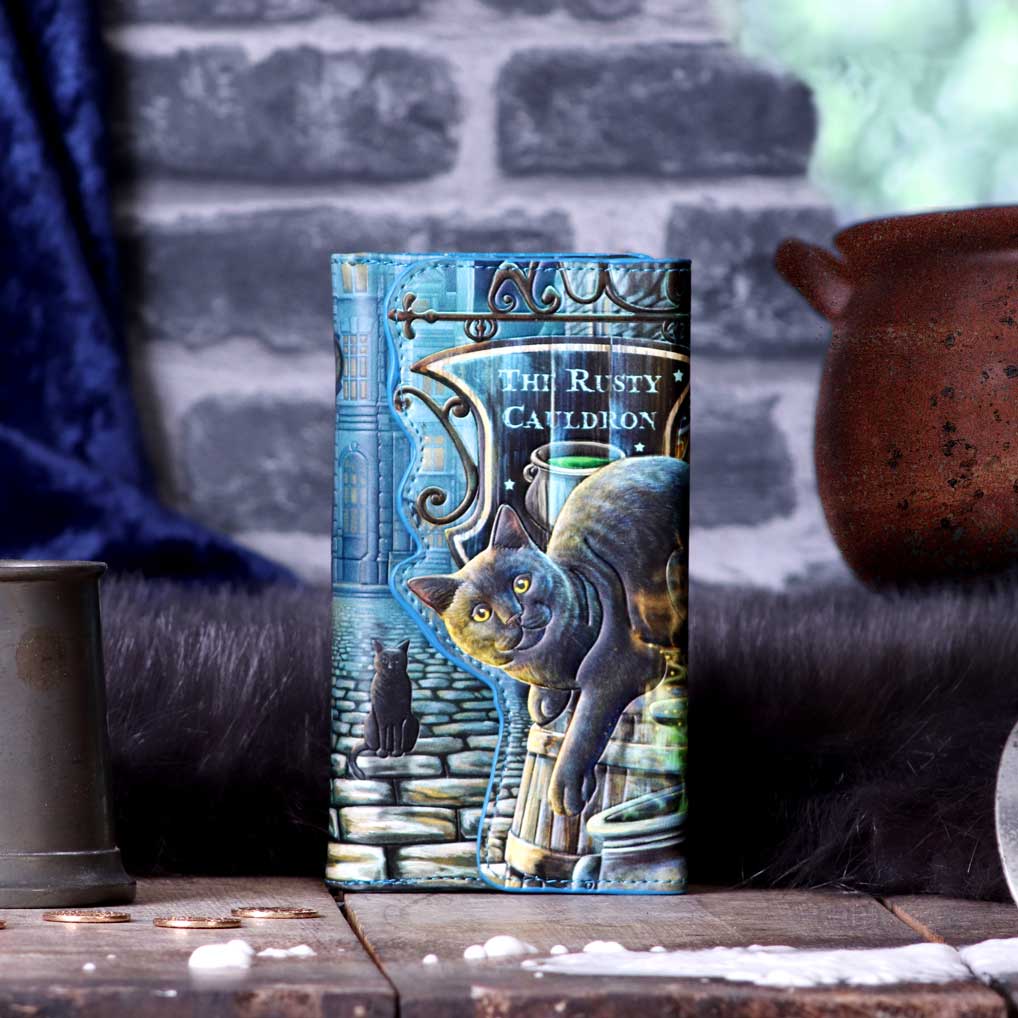 Rusty Cauldron Embossed Purse by Lisa Parker 18.5cm