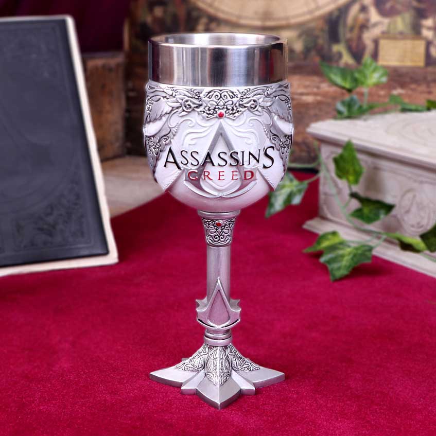 Hand-painted Assassin's Creed goblet display